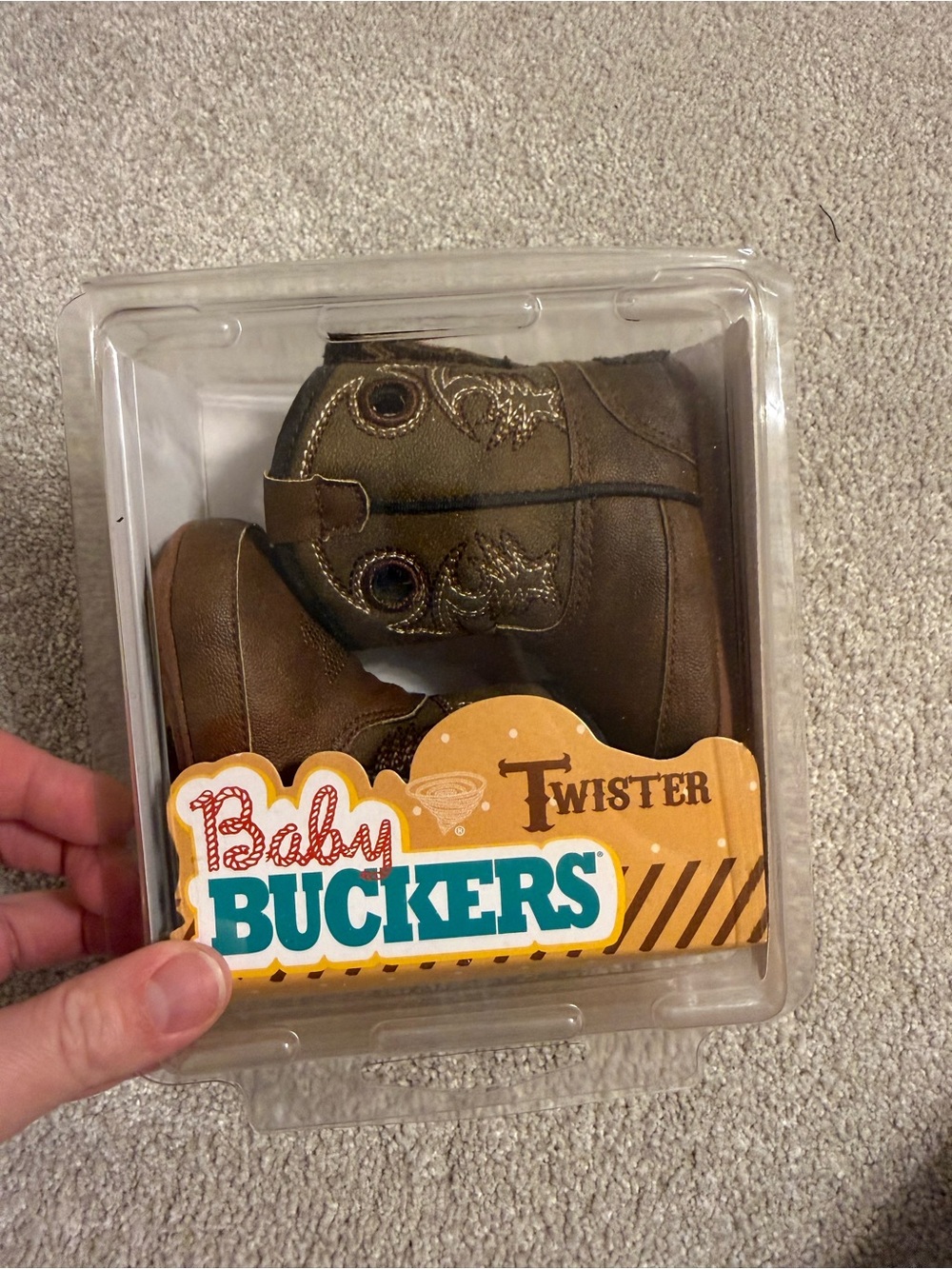 Ariat Brown Baby Buckers Embroidered Booties